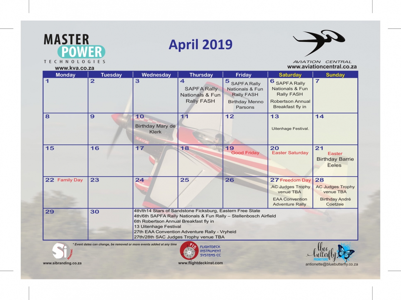Aviation Events Calendar Orders Aviation Central